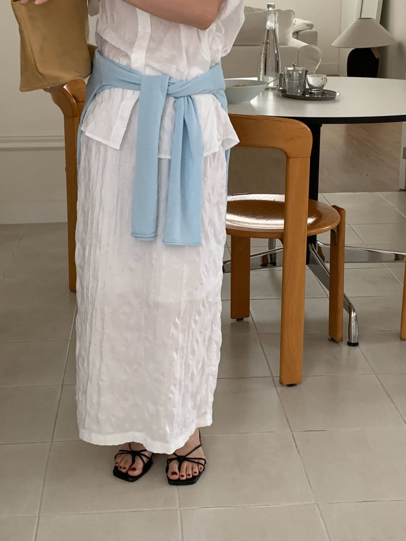 Osense - Korean Women Fashion - #womensfashion - Crease Long Skirt - 6