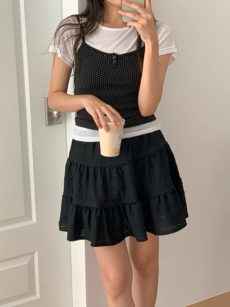 Osense - Korean Women Fashion - #womensfashion - Joy Tiered Skirt Shorts - 12