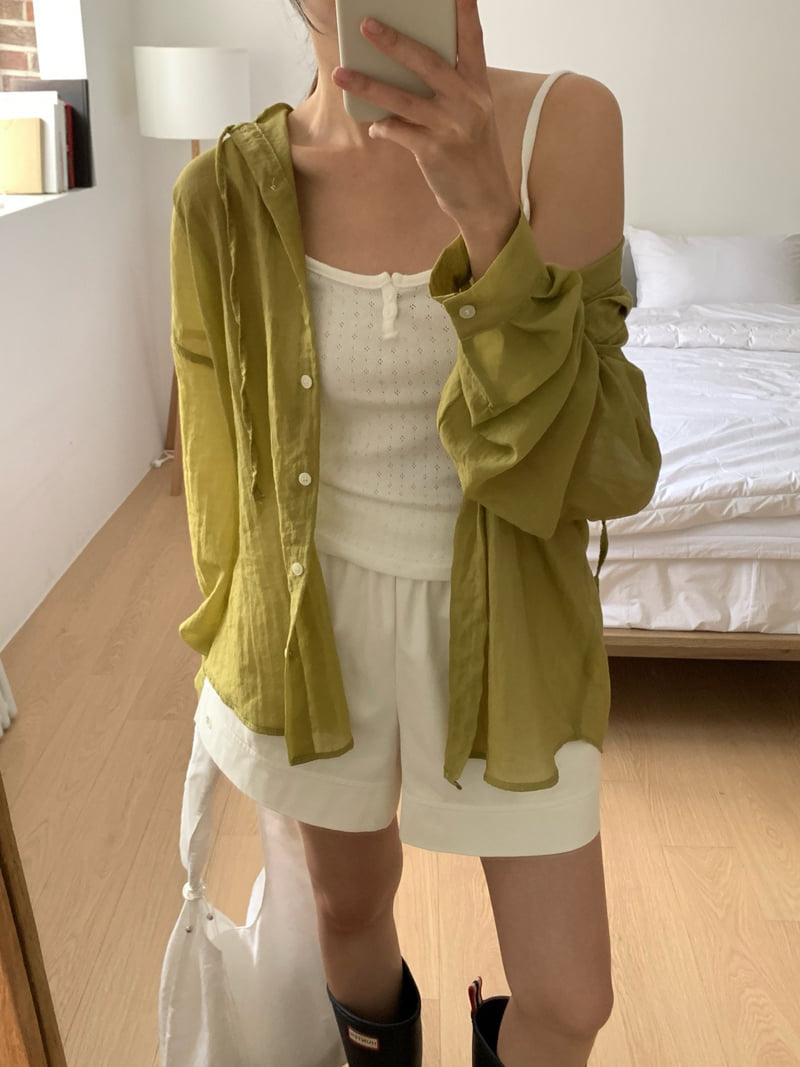 Osense - Korean Women Fashion - #womensfashion - Fruits Hood Shirt - 10