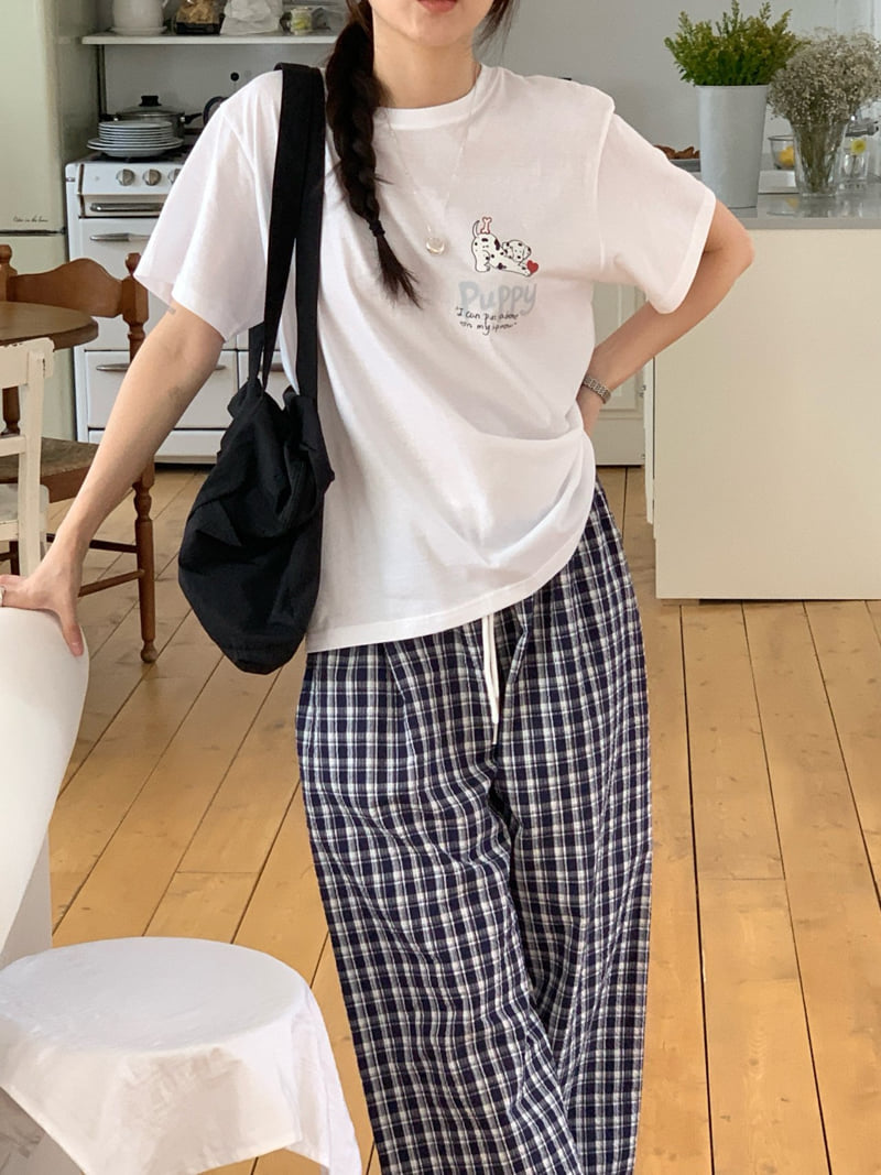 Osense - Korean Women Fashion - #womensfashion - Cube Check Two-Way Pants - 8