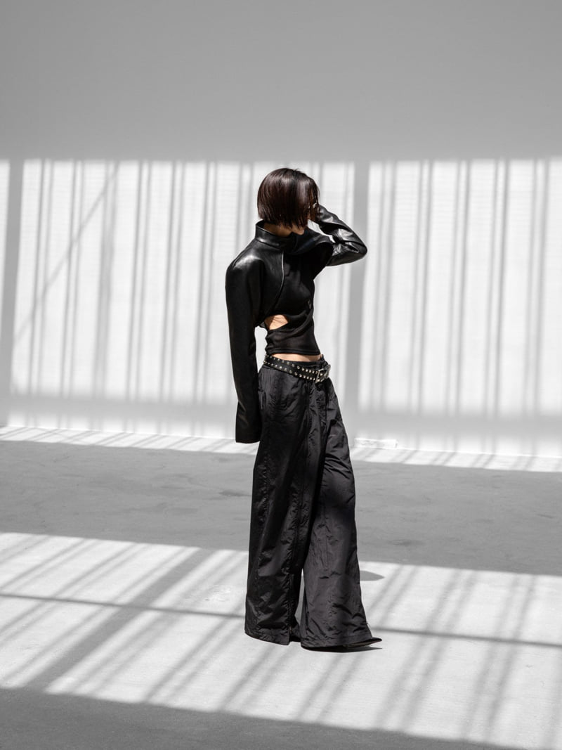 Paper Moon - Korean Women Fashion - #momslook - Vegan Leather Crop Bolero Jacket - 2