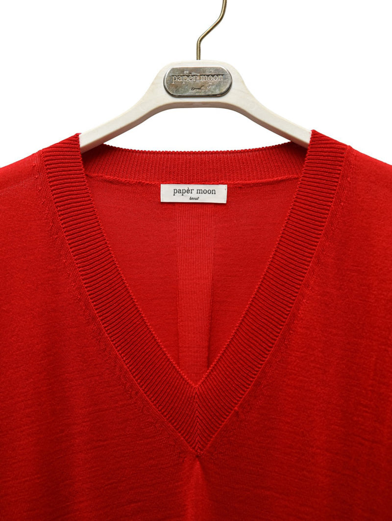 Paper Moon - Korean Women Fashion - #momslook - Wool-Silk V-Neck Knit - 7