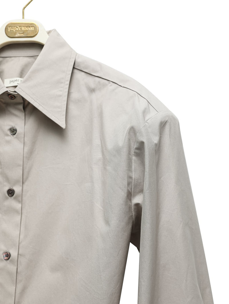 Paper Moon - Korean Women Fashion - #vintageinspired - Round Cut Hem Detail Button-Down Shirt - 11