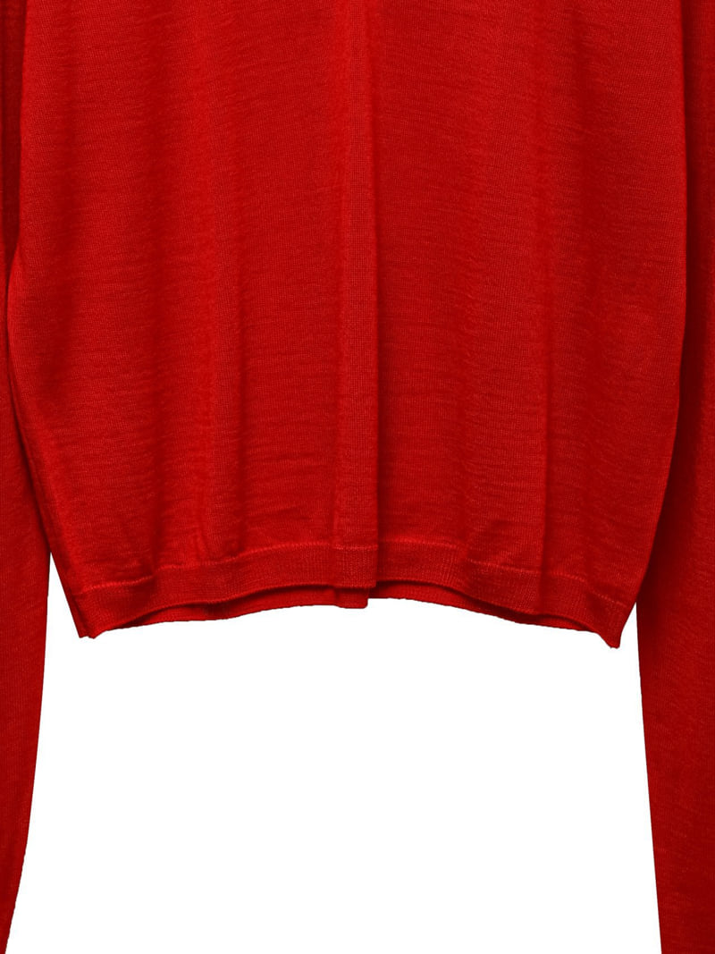 Paper Moon - Korean Women Fashion - #vintageinspired - Wool-Silk V-Neck Knit - 9