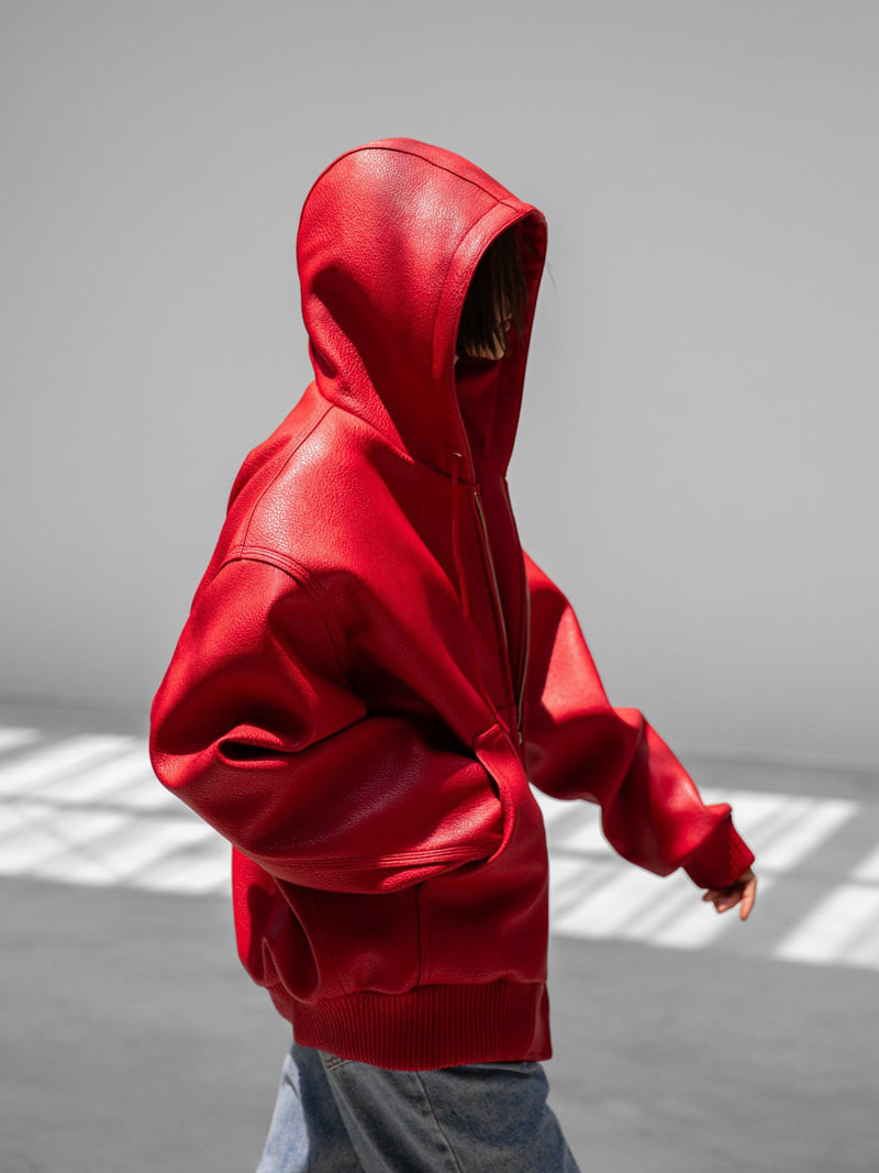 Paper Moon - Korean Women Fashion - #vintagekidsstyle - Oversized Hooded Zip-Up Jacket - 8