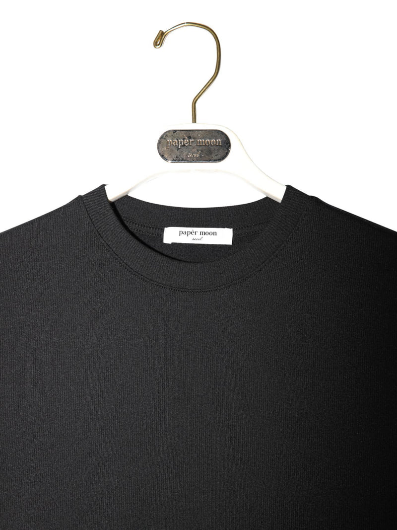 Paper Moon - Korean Women Fashion - #womensfashion - Ribbed Slim Crew Neck Tee - 7