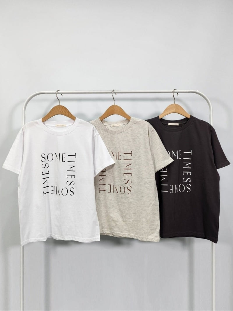 Pastel Deer - Korean Women Fashion - #momslook - Sometimes Short Sleeve Tee