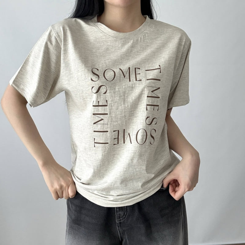 Pastel Deer - Korean Women Fashion - #momslook - Sometimes Short Sleeve Tee - 5