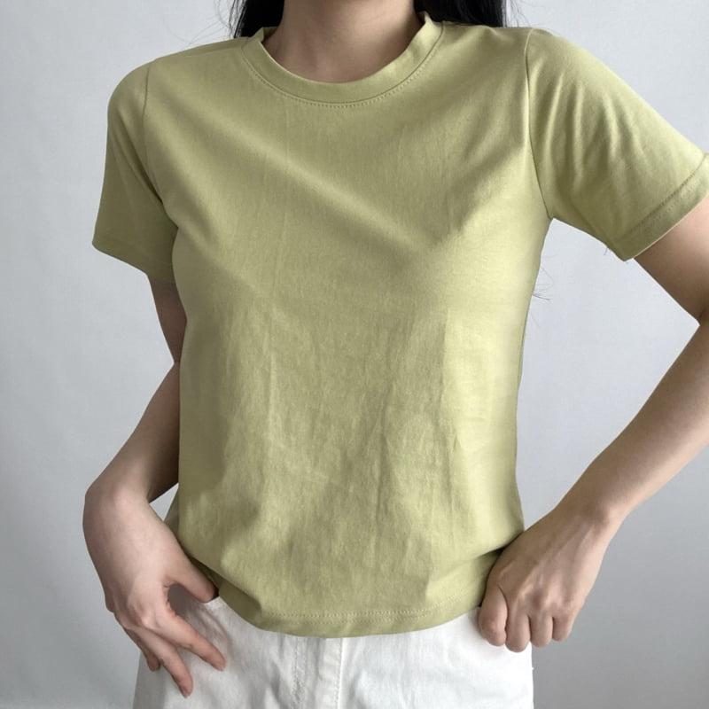 Pastel Deer - Korean Women Fashion - #momslook - Soft Classic Short Sleeve Tee - 2