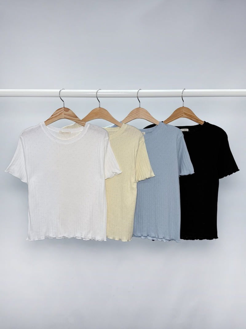 Pastel Deer - Korean Women Fashion - #momslook - Flower Short Sleeve Tee