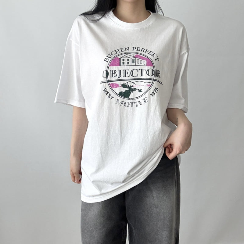 Pastel Deer - Korean Women Fashion - #momslook - Ove Box Short Sleeve Tee - 3