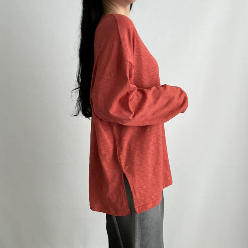 Pastel Deer - Korean Women Fashion - #momslook - Slub Ribbed Long Sleeve Tee - 5
