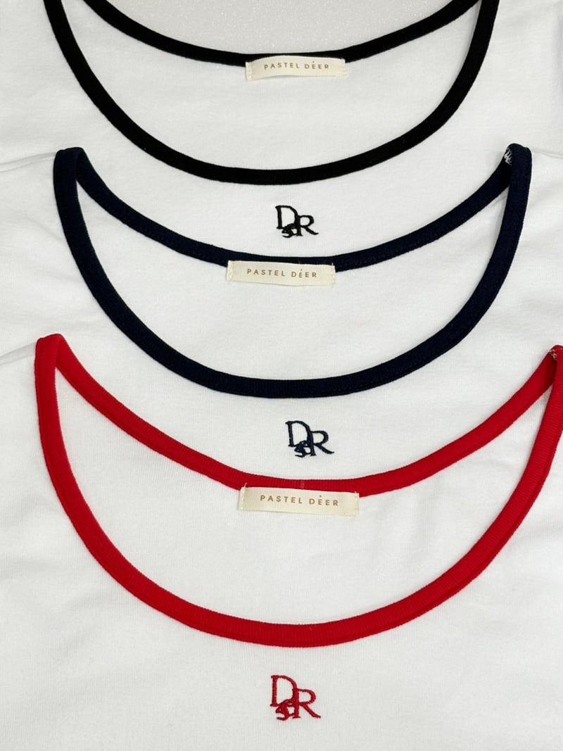 Pastel Deer - Korean Women Fashion - #momslook - Rose Colorblock Crop Short Sleeve Tee - 3