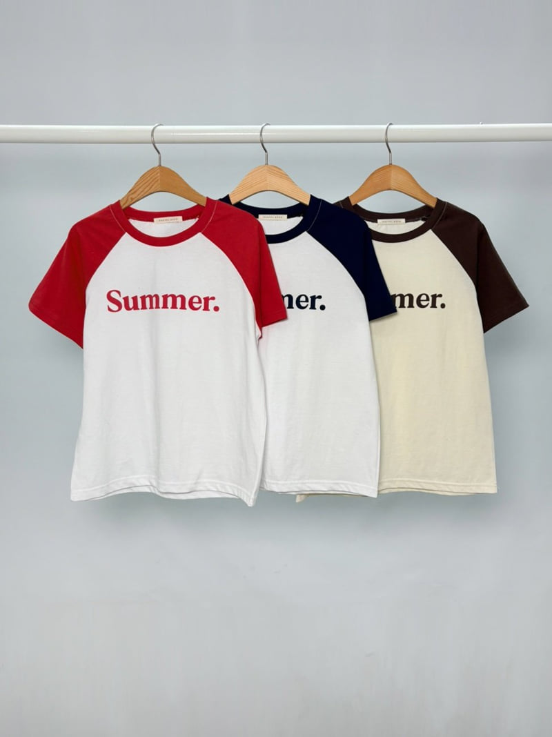 Pastel Deer - Korean Women Fashion - #momslook - Summer Raglan Short Sleeve Tee