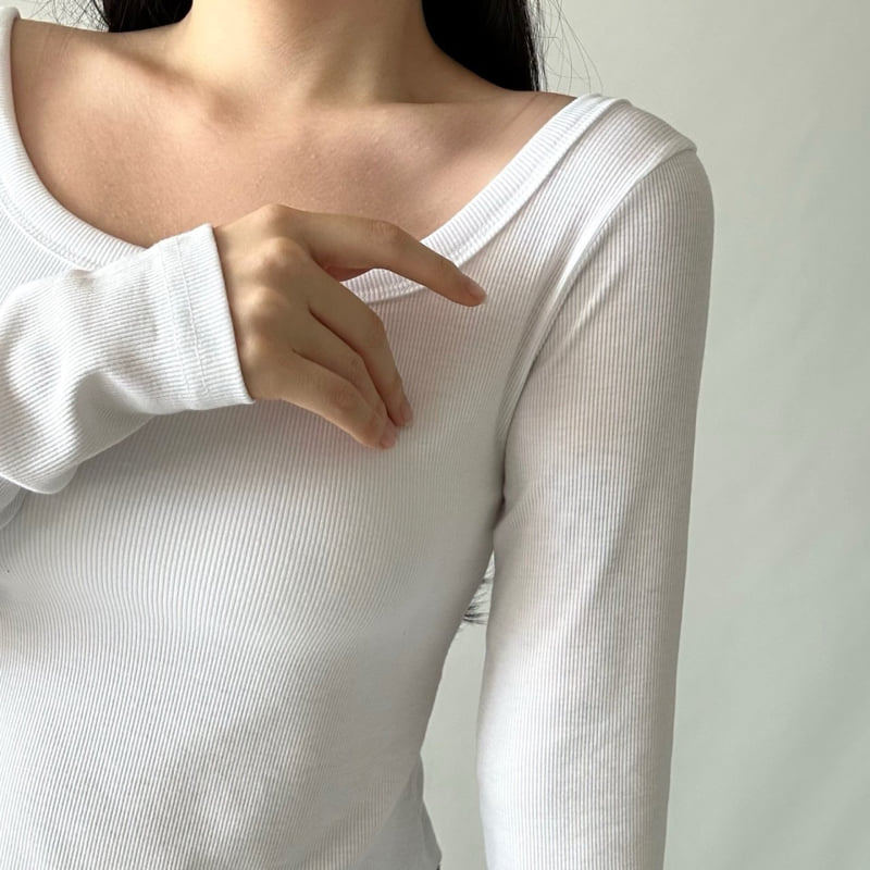 Pastel Deer - Korean Women Fashion - #momslook - Hug Square Long Sleeve Tee - 7