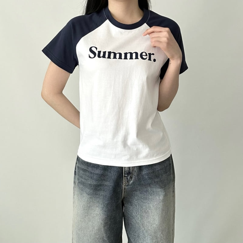 Pastel Deer - Korean Women Fashion - #pursuepretty - Summer Raglan Short Sleeve Tee - 5