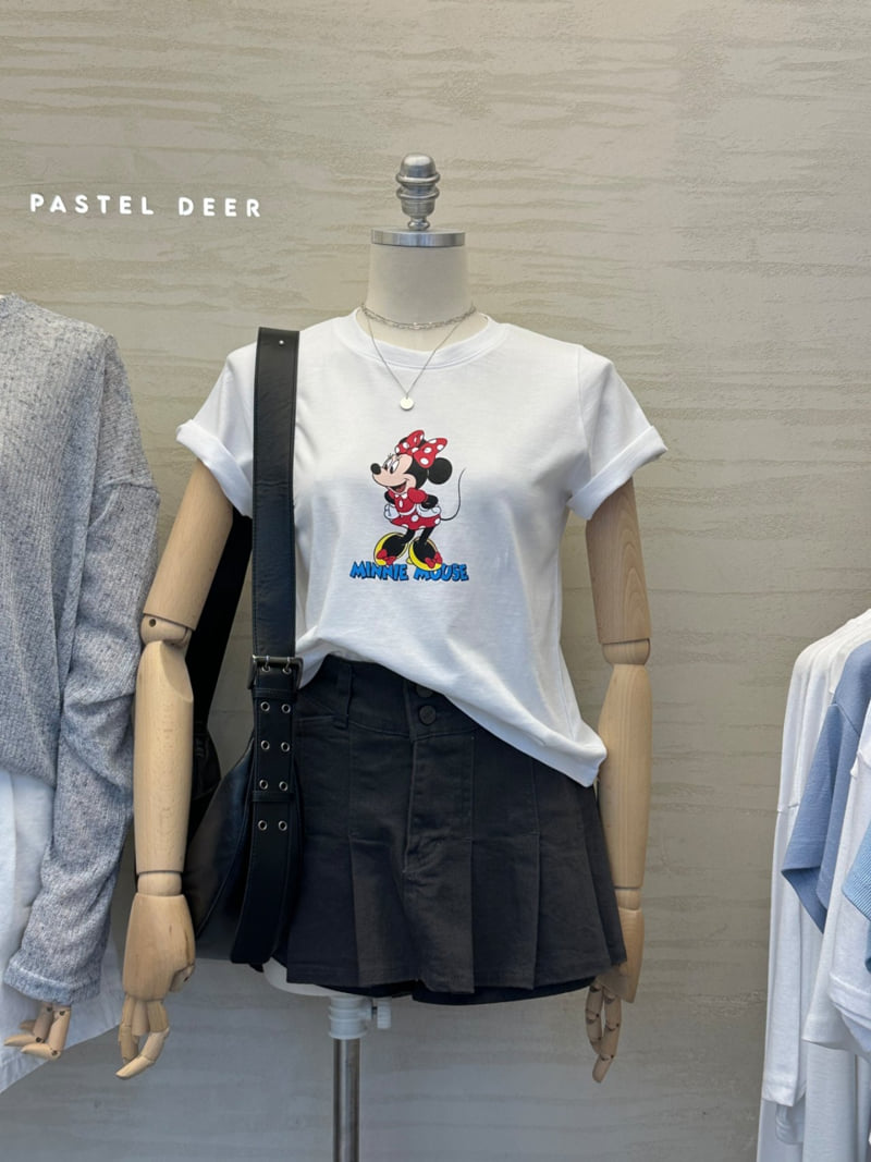 Pastel Deer - Korean Women Fashion - #vintagekidsstyle - MN Classic Short Sleeve Tee - 4