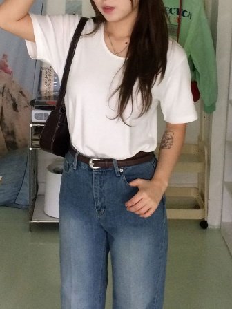 Pastel Deer - Korean Women Fashion - #pursuepretty - Modal U-neck Short Sleeve Tee - 3