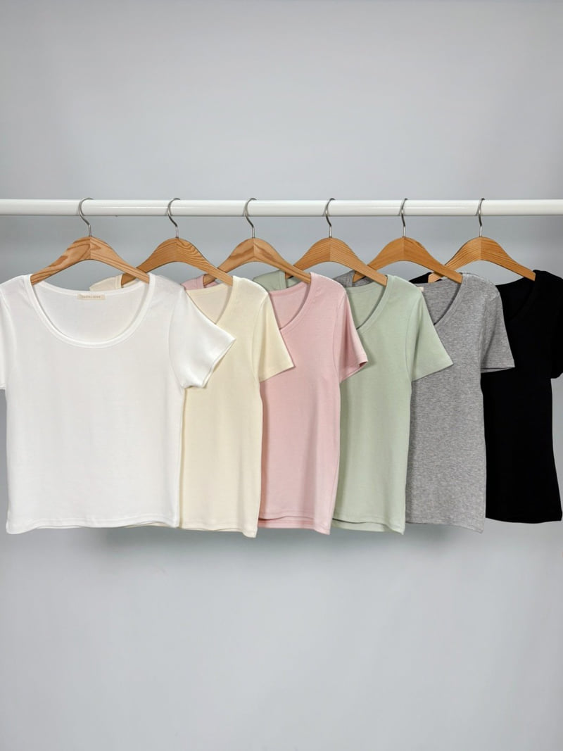 Pastel Deer - Korean Women Fashion - #restrostyle - Awesome Modal Short Sleeve Tee