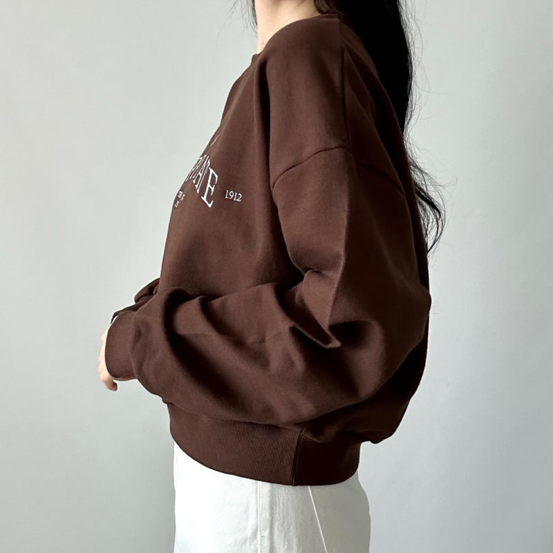 Pastel Deer - Korean Women Fashion - #restrostyle - Copper Crop Sweatshirt - 2