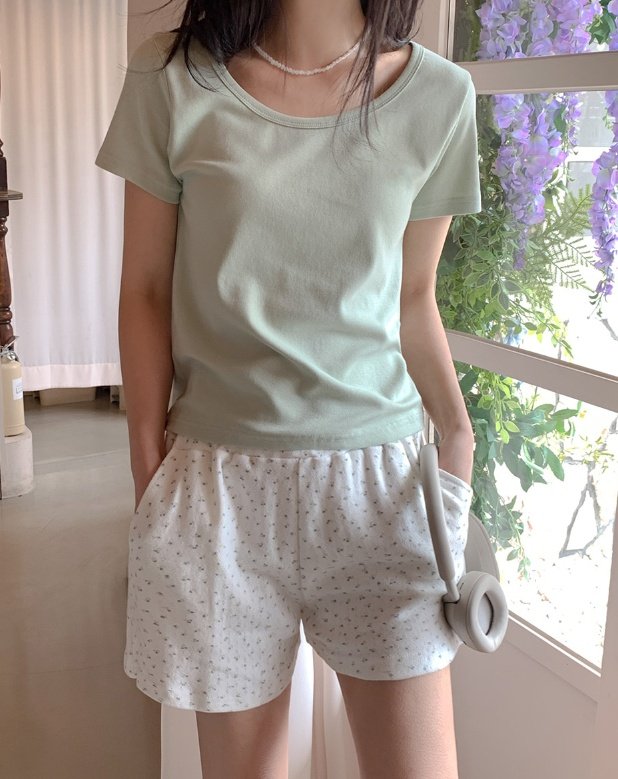 Pastel Deer - Korean Women Fashion - #romanticstyle - Awesome Modal Short Sleeve Tee - 2