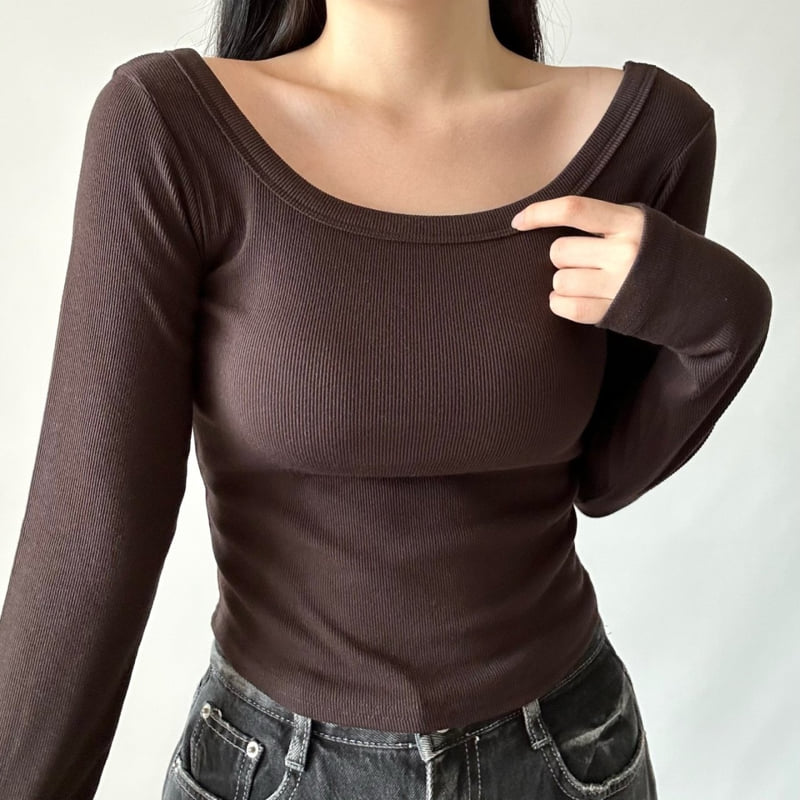 Pastel Deer - Korean Women Fashion - #romanticstyle - Hug Square Long Sleeve Tee