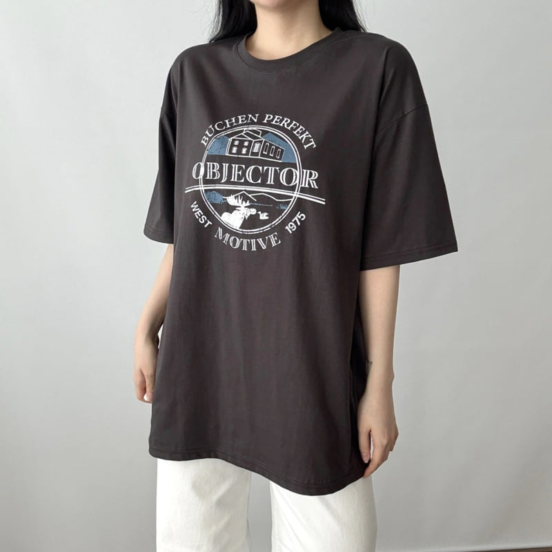 Pastel Deer - Korean Women Fashion - #womensfashion - Ove Box Short Sleeve Tee - 2
