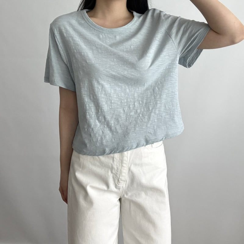 Pastel Deer - Korean Women Fashion - #womensfashion - Slub Crop Short Sleeve Tee - 3