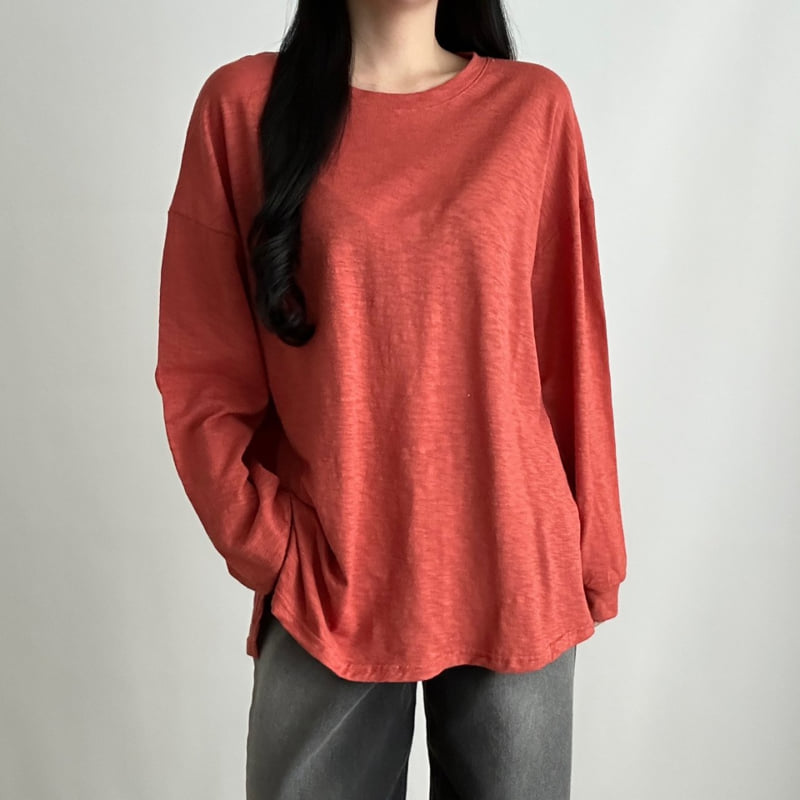 Pastel Deer - Korean Women Fashion - #womensfashion - Slub Ribbed Long Sleeve Tee - 6