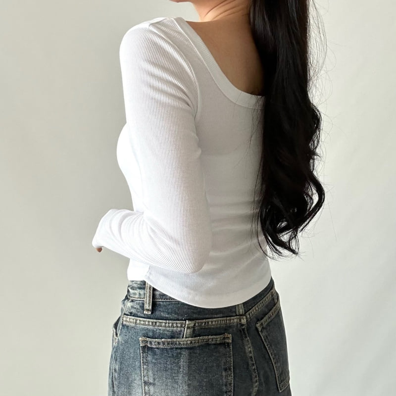 Pastel Deer - Korean Women Fashion - #womensfashion - Hug Square Long Sleeve Tee - 6