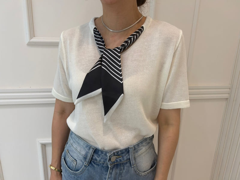 Pearls room - Korean Women Fashion - #momslook - Scarf Knit - 2