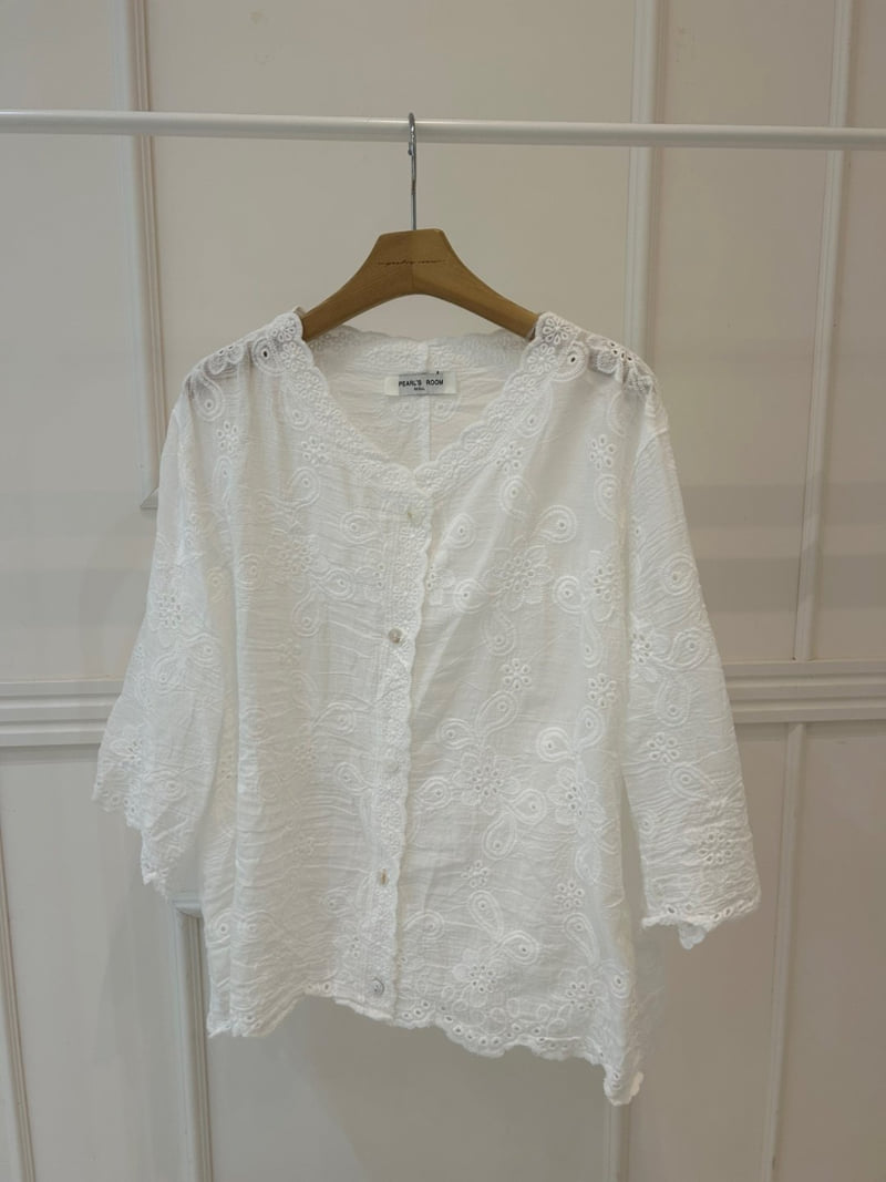 Pearls room - Korean Women Fashion - #momslook - Embroidered Lace Cardigan - 8