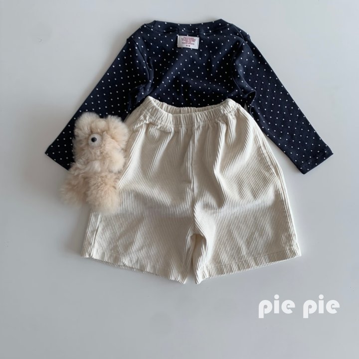 Pie - Korean Children Fashion - #childofig - Corduroy Bermuda Pants - 7