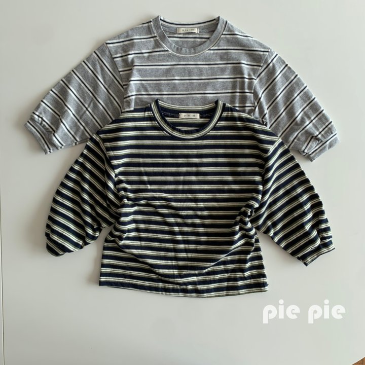 Pie - Korean Children Fashion - #kidsstore - Piyong Piyong Stripe Tee