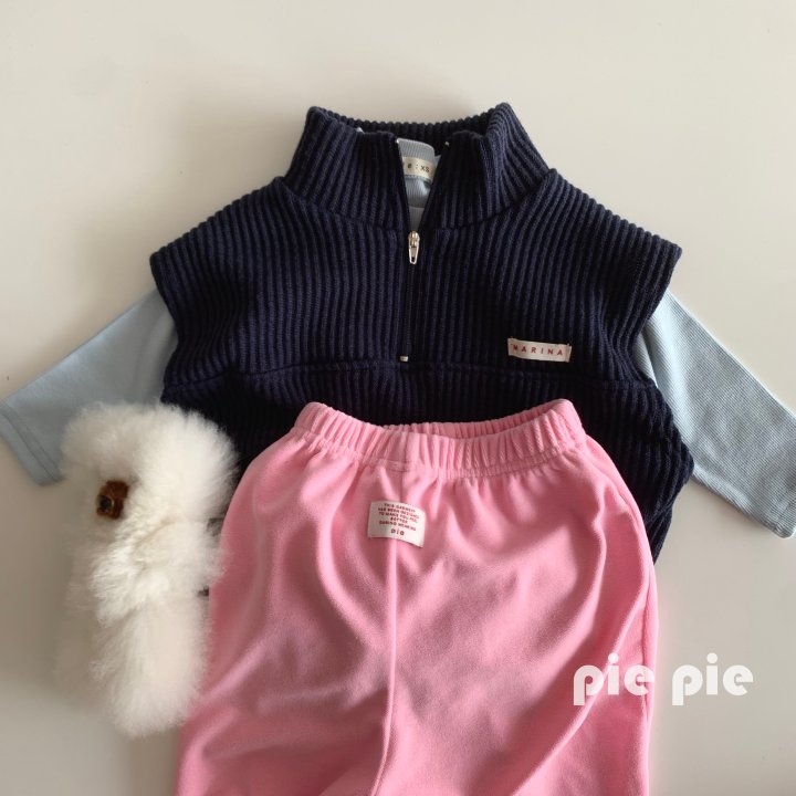 Pie - Korean Children Fashion - #littlefashionista - Mayo Ribbed Vest - 7