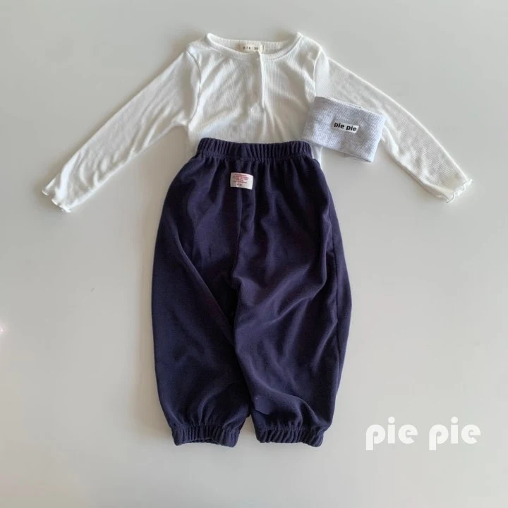 Pie - Korean Children Fashion - #minifashionista - Minky Button Frill Tee - 3