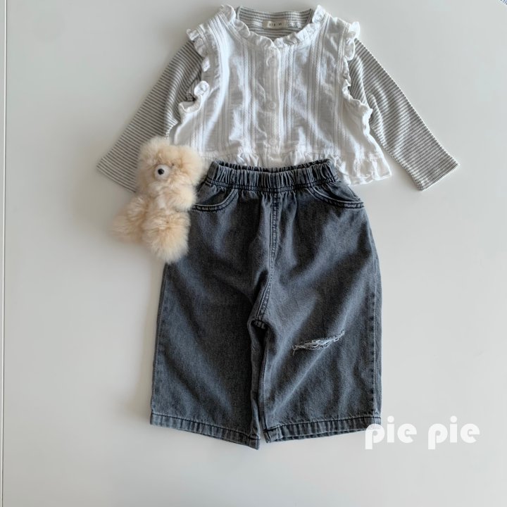 Pie - Korean Children Fashion - #prettylittlegirls - Torn Jeans - 5