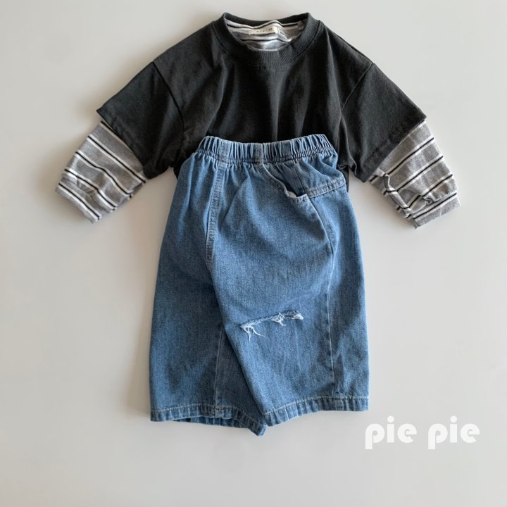 Pie - Korean Children Fashion - #todddlerfashion - Torn Jeans - 6