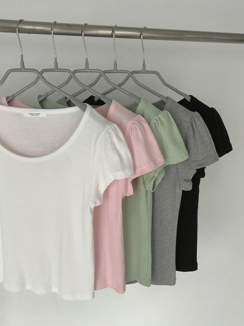 Queensmade - Korean Women Fashion - #momslook - Tiny Shirring Tee - 10