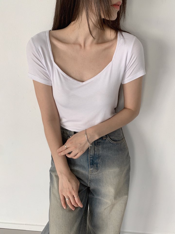 Queensmade - Korean Women Fashion - #womensfashion - Ringo Short Sleeve Tee - 4