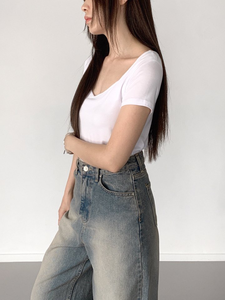 Queensmade - Korean Women Fashion - #momslook - Ringo Short Sleeve Tee - 6