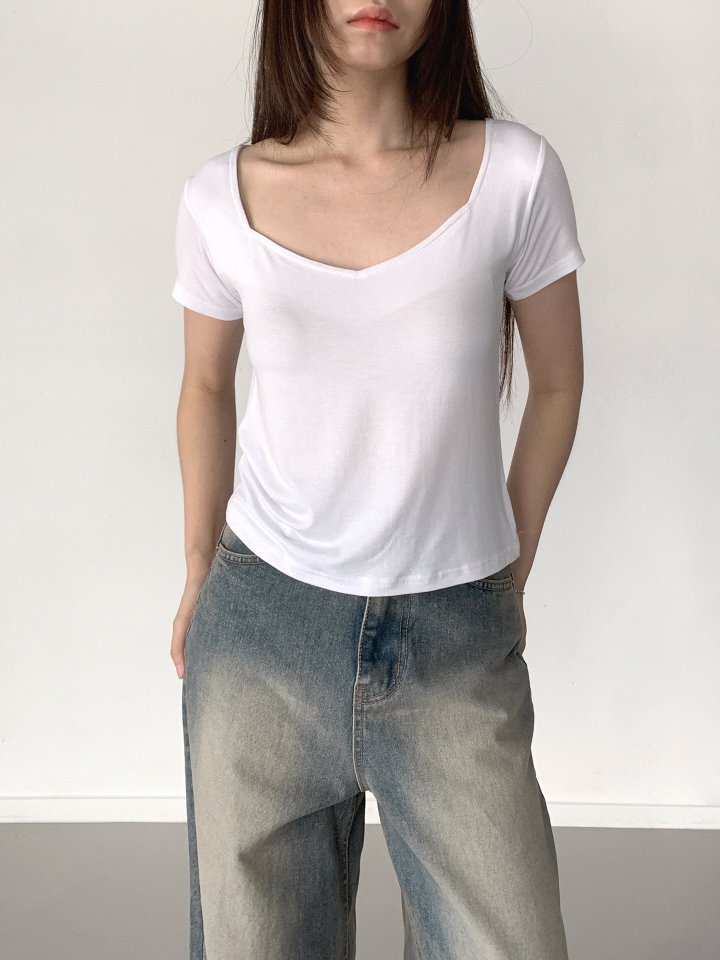 Queensmade - Korean Women Fashion - #momslook - Ringo Short Sleeve Tee - 8