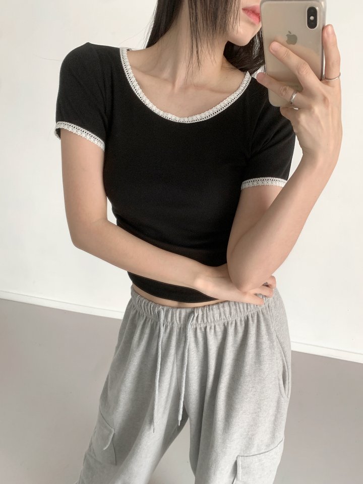 Queensmade - Korean Women Fashion - #momslook - Jane Shirring Tee - 2
