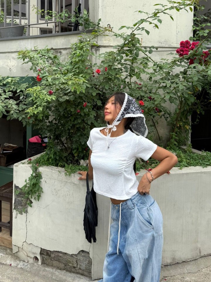 Tory Shirring Tee by Queensmade for Women - view 1