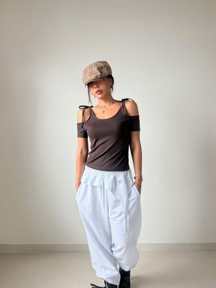Ribbon Shoulder Tee by Queensmade for Women - view 9