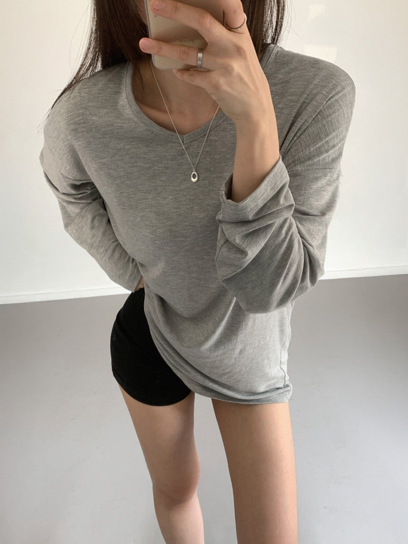 Queensmade - Korean Women Fashion - #pursuepretty - Charlie V-neck Tee - 2
