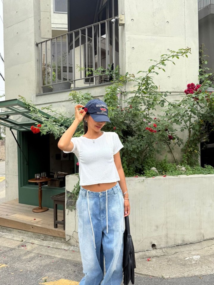 Tory Shirring Tee by Queensmade for Women - view 5
