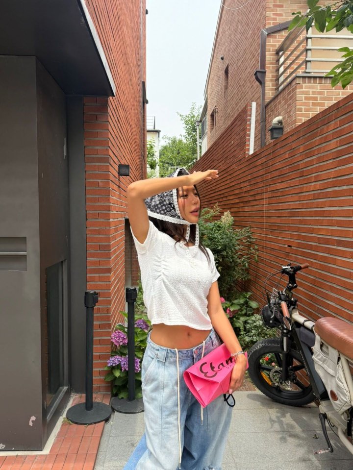 Tory Shirring Tee by Queensmade for Women - view 6