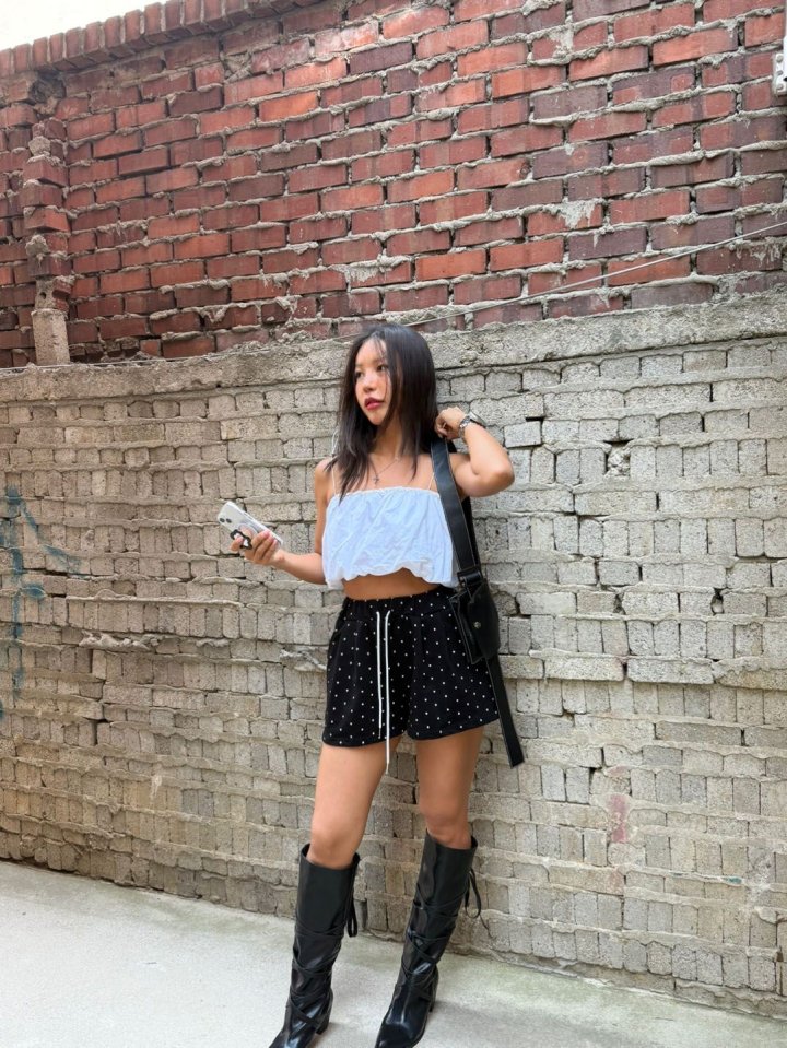 Queensmade - Korean Women Fashion - #restrostyle - Dot Pintuck Shorts - 5