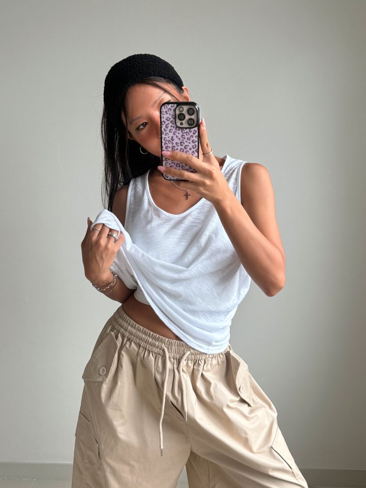 Queensmade - Korean Women Fashion - #restrostyle - Beach Box Sleeveless - 4